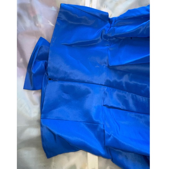 SACHIN & BABI Leora Strapless Bow-embellished Silk-faille Gown In Imperial Blue - Picture 6 of 9